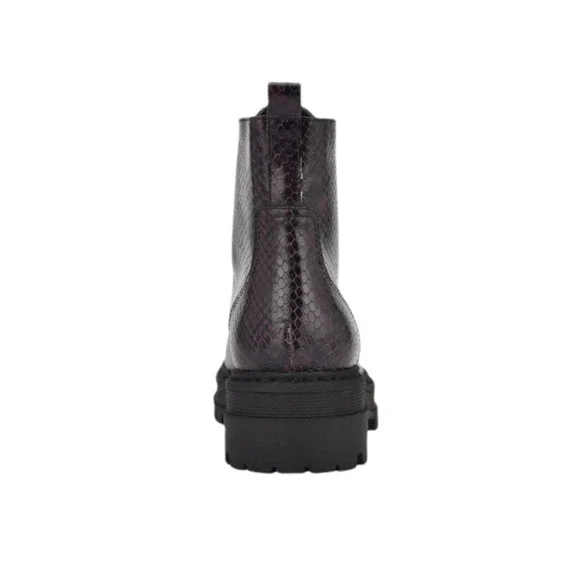 NIB Marc Fisher LTD Paralee Leather Snake Lug sole Ankle Combat Boot Size 7.5 - Picture 4 of 5